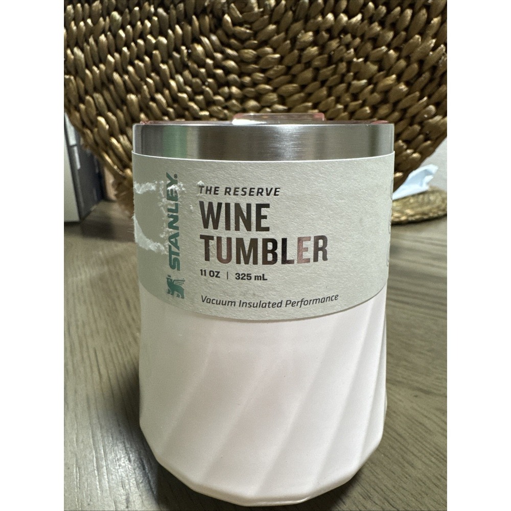 NWT Stanley 11oz Stainless Steel Swirl Wine Tumbler Rose Quartz Gloss Non Slip